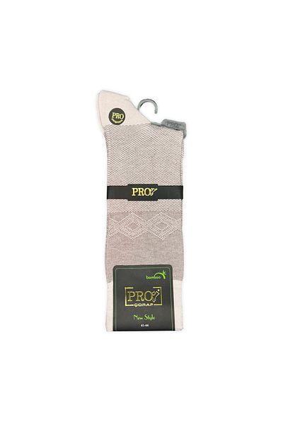 Pro Çorap Ανδρικές κάλτσες Bamboo - Tumaniş - Cream (17104-R7)
