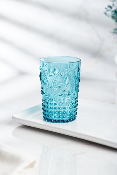 tienda fiesta Acrylic Aquamarine 6-Piece Short Cup & Water Soft Drink Coffee Side Cup 400 ml (Not Glass)