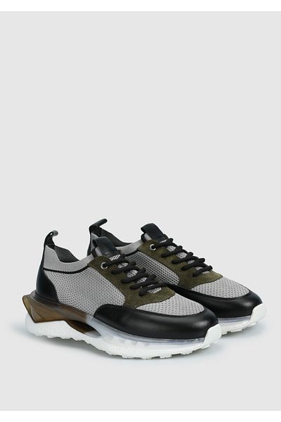 Provoq Ανδρικό Sneaker - Γκρι Δερμάτινο