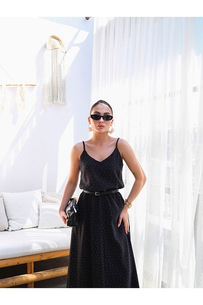 ENZOI Strappy Shiny Stone Long Dress