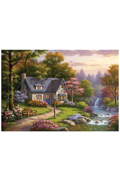 Anatolian Puzzle 2000 Piece Jigsaw Puzzle - Waterfall Mansion 3940