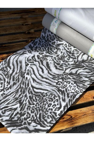 Freedom Leopard Patterned 100% Cotton Ranforce Fabric-30 Meters 1 Ball Fabric