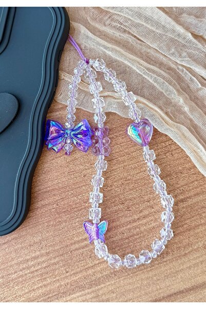 MİRAZ TASARIM MİRAZTASARIM ŞEFFAF KÜP BONCUKLU RENKLİ DETAYLI TELEFON CHARMI/...