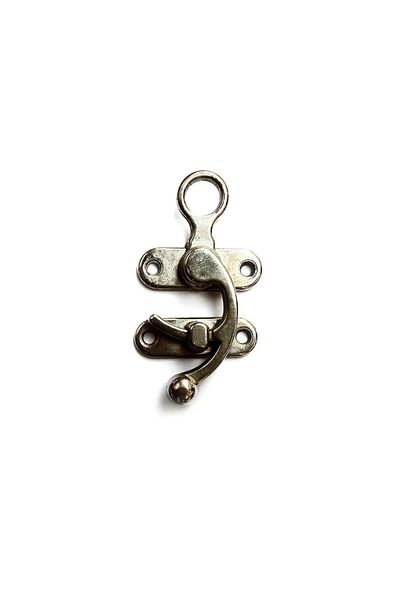 Mu Art Hooked Bow Eye, Wooden Box Clip - Small, Nickel, 100 Pieces