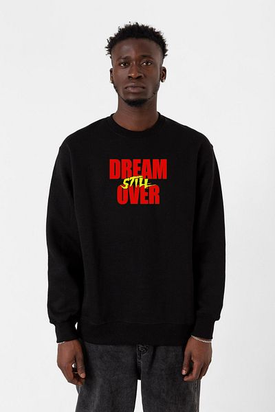Tshirthane Dream Still Over Μαύρο ανδρικό φούτερ 2 κορδονιών