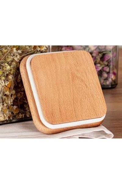 STOREMAX Mrttnca Coco Kaviera 1000ml Wooden Lid Storage Container Set of 2 Trndymrt 1087243