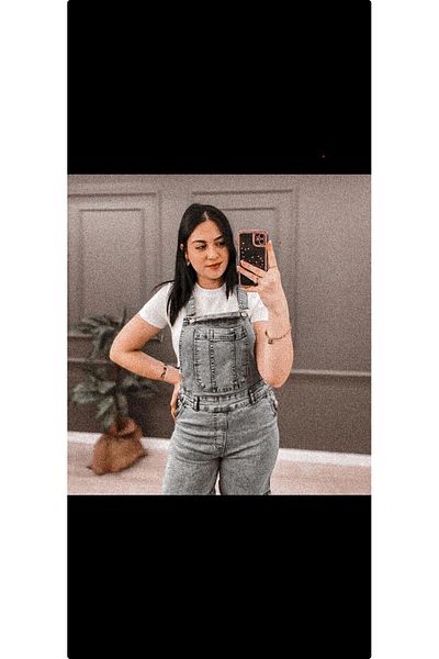 TugsatTasarTekstil Women's Smoked Salopet Shorts Denim Overalls Lycra Gardener