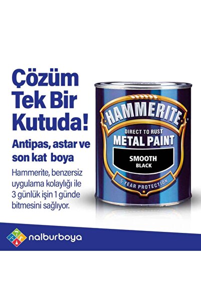Marshall HAMMERİTE Direk Pas Üstüne Metal Boyası 1Kg Çekiçlenmiş Altın-Astara Antipasa gerek kalmaz