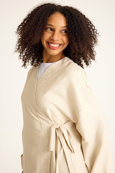 QANU Keten Kimono Bej