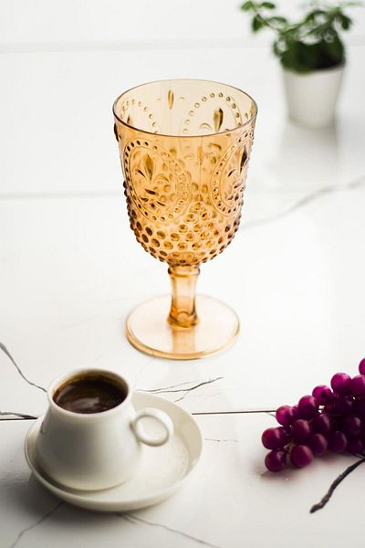 AC BOX Acrylic Honey Single Glass & Water Soft Drink Coffee Side Cup 450 ml (Not Glass)