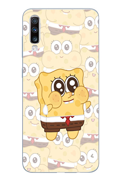moonset Samsung Galaxy A30S/A50/A50S Uyumlu Sünger Bob Tasarımlı Baskılı Şeff...