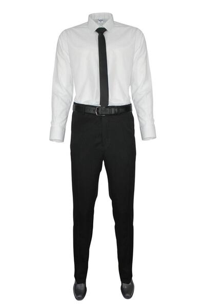 SAYGINLAR İŞ TEKSTİLİ Pantaloni Clasi Fara Pliuri