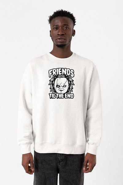 Tshirthane Φούτερ Friends Til The End White ανδρικό 2ip