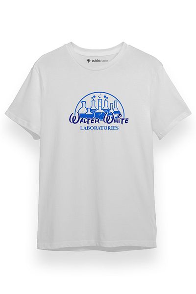 Tshirthane Ανδρικό μπλουζάκι Breaking Bad Walter White Laboratories Λευκό κοντομάνικο