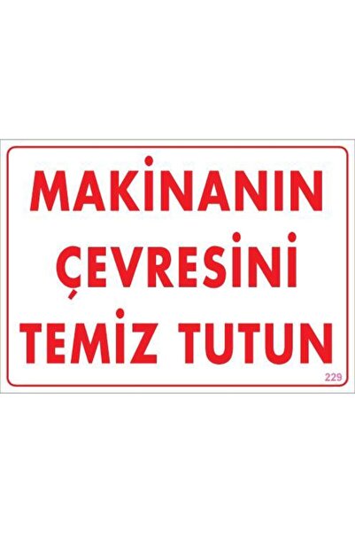 Mestore علامة تحذيرية لتنظيف محيط الماكينة مقاس 25 × 35، الرمز: 229 - 9996670...