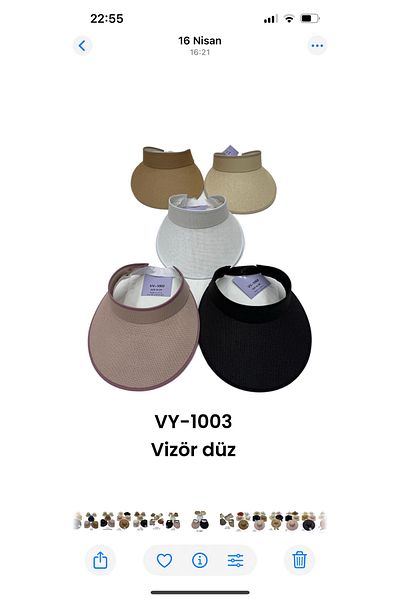 laviyonsa Uv Protected Straw Visor Sun Hat (Back with Velcro)