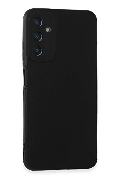 NewFace حافظة سامسونج جالاكسي A05S حلقة جلدية سيليكون - أسود ALMLA