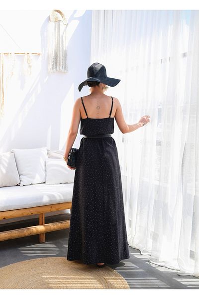 ENZOI Strappy Shiny Stone Long Dress