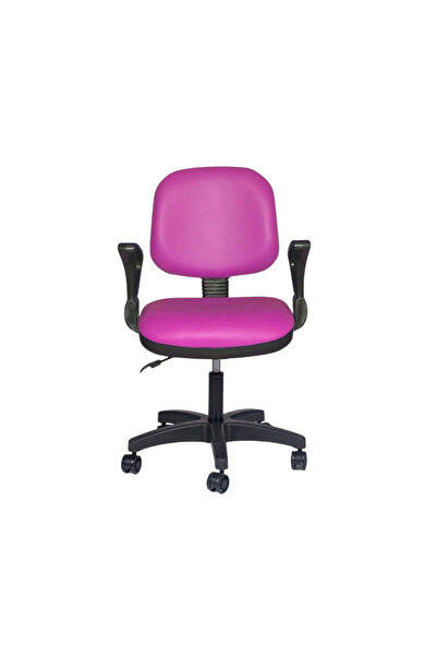 Türksit Kozmo Lux Kollu Çalışma Koltuğu Deri Pembe
