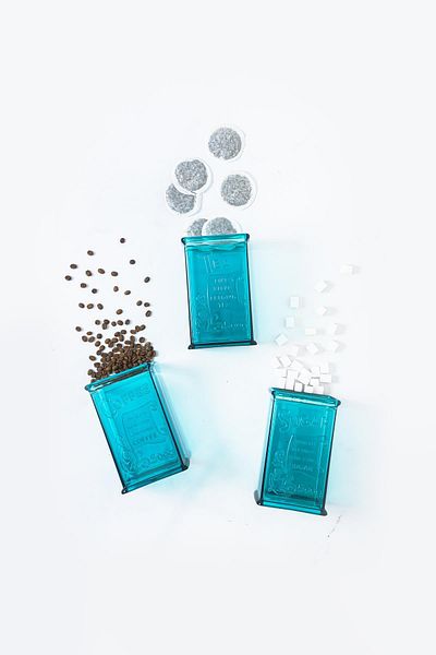AC BOX Acrylic Aquamarine Sugar Coffee Tea Jar 500 Ml (Vacuum Lid)
