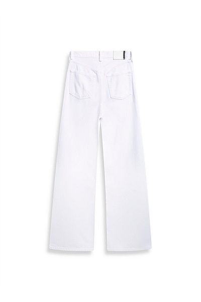 Ltb Vionne H Pantaloni largi de culoare albă