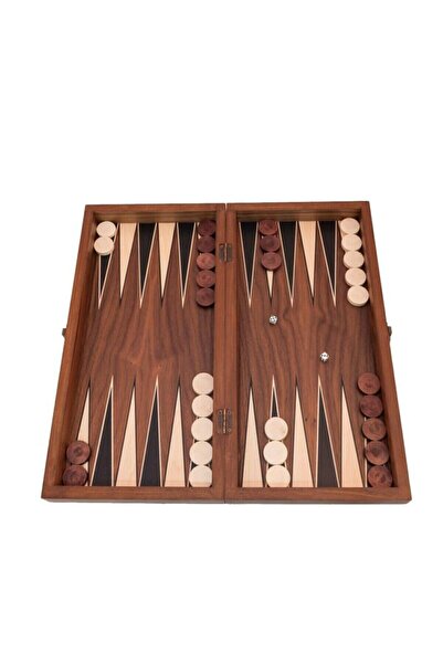 megame All Natural Wooden Backgammon 100% Natural Wooden Thick Case