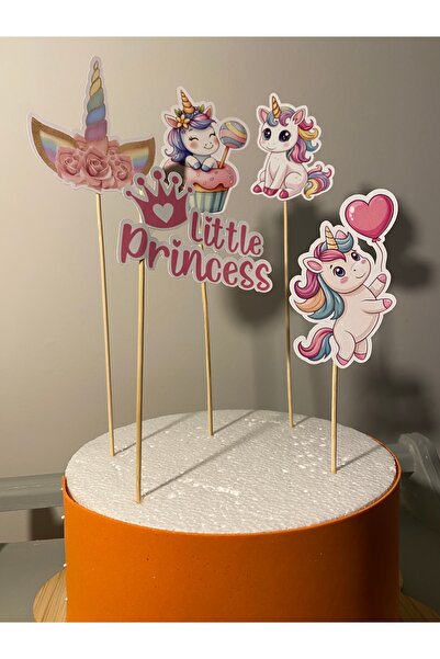 Tasarım Unicorn Doğum Günü Pasta Süsü Doğum Günü Süsü