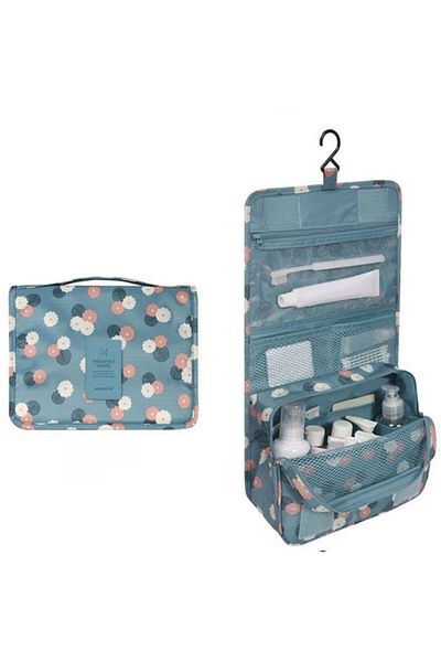 Ecoform Mint Waterproof Organizer - Travel Cosmetic Makeup Bag with Strap