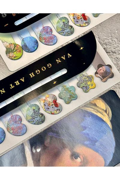 ZeCo Collection Van Gogh Themed Postit Black / Post-It / Sticker for Art Enthusiasts