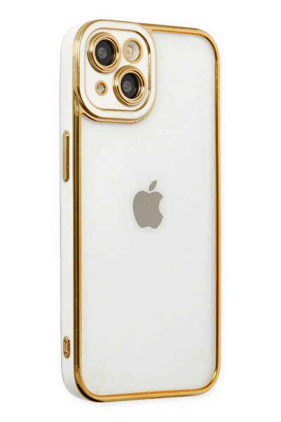 NewFace حافظة آيفون 14 بلس من السيليكون بعدسة ليفا - أبيض SPTGL