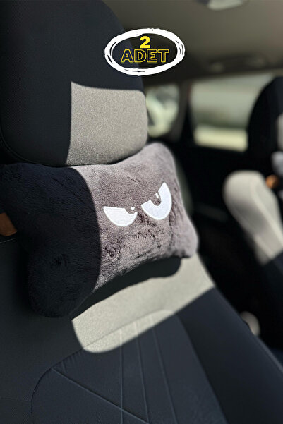 Oxlade Koltuk Başlığı 2'li Premium Nakışlı Araç, Ofis Ve Oyuncu Koltuğu Için | 28x19 Cm Yastık Seti