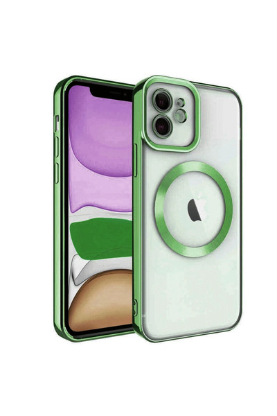 NewFace حافظة هاتف آيفون 12 كروس ماجنيتسايف - أخضر داكن SPTGL