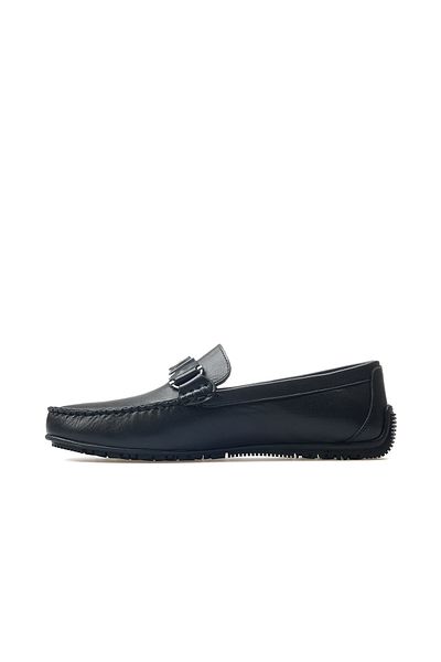 Pierre Cardin Мъжки мокасини от естествена кожа с катарама, 25 години, 25110, цвят черен