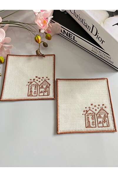 KUMSAL ÇEYİZ 2 Adet Sunumluk Peçete,Kokteyl Peçete,Kahve Yanı Sunum Peçetesi,...