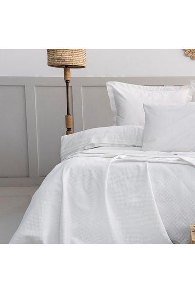 Schafer Home Laure Ruffled Double Bedspread Set 7 Pieces-White