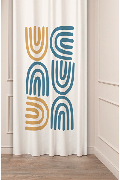 GREENDECOR نمط هندسي قوس قزح بوهيمي منقوش تصميم خاص مطبوع رقميًا (جناح واحد) ...