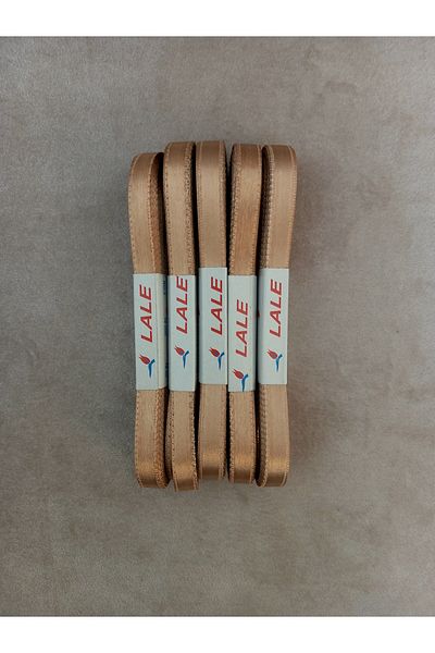 yörük tuhafiye Cappuccino 1 cm Satin Ribbon (5 Balls) Set Ribbon (5 X 10 Mt = 50 Meters)