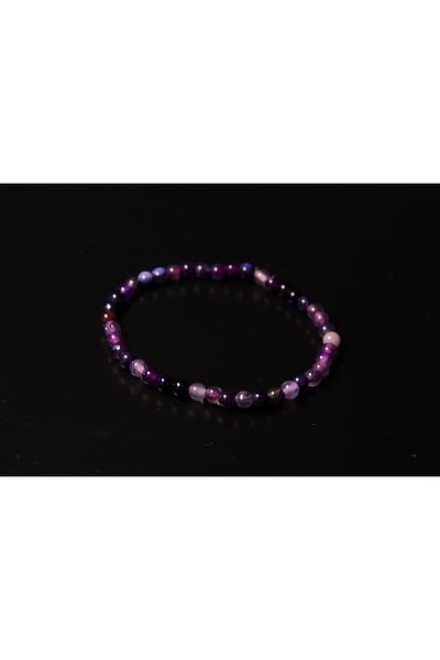 CessNova Certified 100% Genuine Purple Agate 4 mm Bracelet