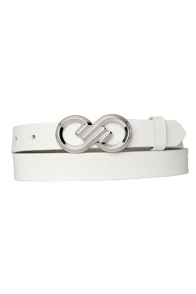 GoDeri 100% Piele Veritabila, cataramă Argintie 3 Cm Curea damă Alb Lapte; Rochie, curea pantalonilor = 3cm-kdn-44