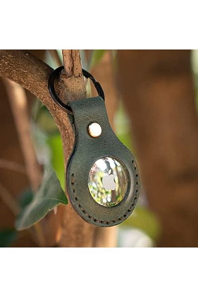 STOREMAX Bystoreby X Design Airtag Keychain Case, Airtag Case, Real Leather Airtag Case, Airta