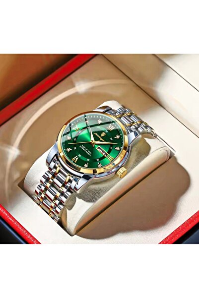 POEDAGAR Yeşil Kadran Erkek Kol Saati