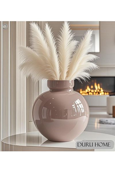 Lui Tasarım Decorative Special Design Modern Stylish Mink Color Vase 22*24*11