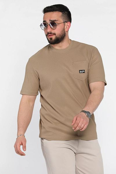 MİSHAR İTALİA Ανδρικό μπλουζάκι Mink Crew Neck Pocket