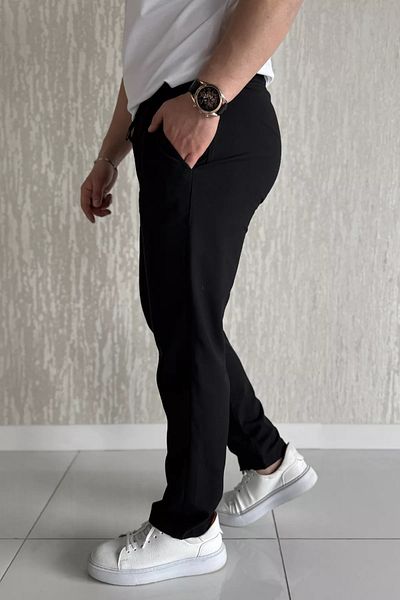 MİSHAR İTALİA Μαύρο παντελόνι Jogger με κορδόνια στη μέση