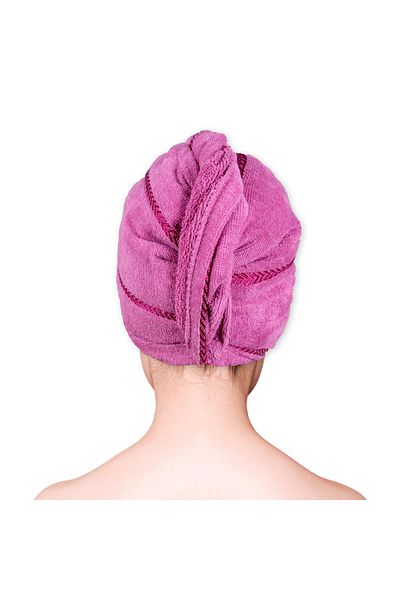 Revora Cotton Head Towel-Hair Drying Cap & Buttoned