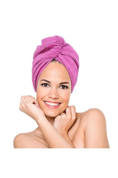Revora Cotton Head Towel-Hair Drying Cap & Buttoned