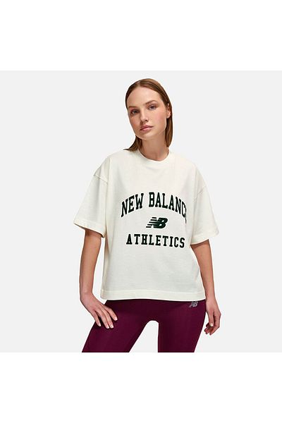 New Balance Tricou alb pentru femei Wnt1402-sst
