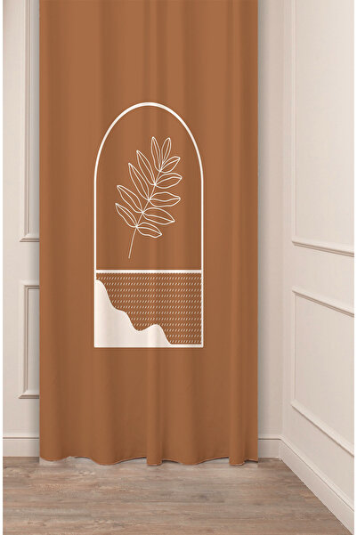 GREENDECOR Bohemian Flower Leaf Vase Sun Orange Patterned Special Design Digi...