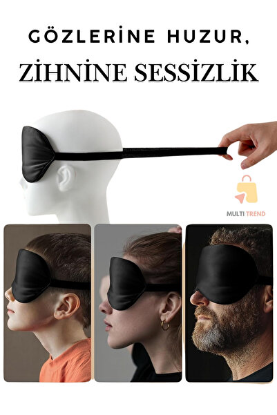 HASBY Set of 2 Black Sleeping Headband – Lightproof Eye Mask Comfort Sleeping Goggles for Women Men