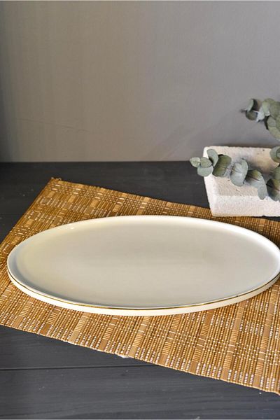 şirin eşyalarım Bone Porcelain Large Boat Plate